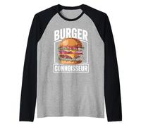 Burger Connoisseur Juicy Cheese Delight Raglan Baseball Tee