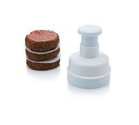 Burger Hamburger Maker Plastic Manual Press Includes 3 Burger Mixes + 250 Burger Discs, (4 Inch/8.5cm) Press