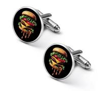 Burger Hamburger Men's Alloy Cufflinks Classic Cuff Link Fashion Shirt Accessories for Business Party Wedding 2.0cm