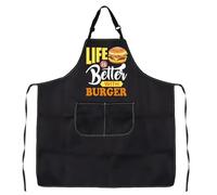 Burger Inspired Kitchen Apron Burger Making Gifts Burger Lover Gifts Burger Chef Apron With Pockets Waterproof (BURGER apron uk)
