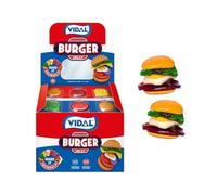 Burger Jelly Vidal Gummy Candies 66 x 11 g/Vidal Burger Jelly Sweets | Case of 11 x 66g Bags | Chewy Fruit Flavoured Candy | Fun Novelty Treats