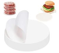 Burger Paper,150 PCS Burger Paper Sheets,Greaseproof Press 10cm Round Wax Papers Sheets,Baking Parchment Circles for Foods Seperating Patty Meat Beef Cookies Storing Cake Tin