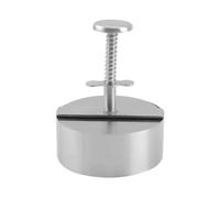 Burger Press Hamburger Patty Maker Press 304 Stainless Steel Non-Stick Round Manual Rice Ball Mold Thickness Adjusted Kitchen Beef BBQ Tools for Pressing Burgers(140mm)