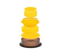 Burger Press Hamburger Press Patty Maker 3in1 Burger Wth 100 Nonstick Meat Beef Veggie Mold Kitchen Gadgets Make(Yellow)