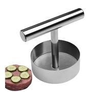 Burger Press - Heavy Duty Rust-Resistant Stainless Steel | Adjustable Hamburger Patty Mold Ergonomic Handle | Meat Shaping Tool for BBQ Backyard Camping, Home Kitchen Or Restaurant Cooking
