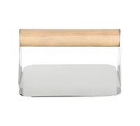 Burger Press Wooden Handle Bacon Rustproof Easy to Clean Accessories Home Square