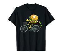 Burger riding a Bike, Bicycle Cycling Cheeseburger Cyclist T-Shirt