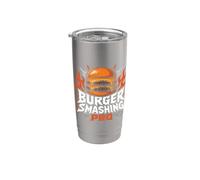 Burger Smashing Pro Smash Burger Grill BBQ Cookout Dad Humor Stainless Steel Insulated Tumbler