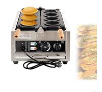 Burger Waffle Maker, Ice Cream Sandwich Maker with Digital Timer, 50℃~300℃ Adjustable Temp, Rotating Single Head for Restaurants, Coffee Shops, Food Trucks