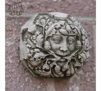 Burgess Acorn Green Man Stone Hanging Plaque Outdoor Bacchus Statue Garden Ornament Handmade British Wall Art Greenman