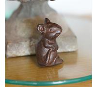 Burgess Cast Iron Sitting Mouse Metal Statue Animal Ratty Home Garden Ornament Sculpture
