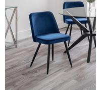 Burgess Dining Chair - Set of 2 - Blue Fabric
