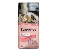 Burgess Dry Cat Food for Adult Cats Rich in Salmon, 10 kg