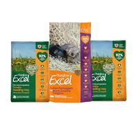 Burgess Excel 3KG Guinea Pig Food & 2KG Feeding Hay Bundle - Guinea Pig Blackcurrant & Oregano Nuggets and Dandelion & Marigold Feeding Hay for Guinea Pigs - Dust Extracted Hay & Guinea Pig Pellets