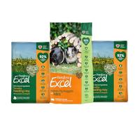 Burgess Excel 3KG Guinea Pig Food & 2KG Feeding Hay Bundle - Guinea Pig Nuggets and Dandelion & Marigold Feeding Hay for Guinea Pigs - Dust Extracted Hay & Guinea Pig Pellets