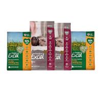 Burgess Excel 3KG Indoor Guinea Pig Food & 2KG Feeding Hay Value Bundle - Guinea Pig Nuggets & Dandelion & Marigold Feeding Hay for Indoor Guinea Pigs - Dust Extracted Timothy Hay