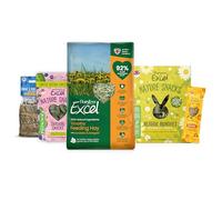 Burgess Excel Binky Value Bundle - Exclusive Rabbit Awareness Week Bundle for Rabbits - Feeding Hay and Rabbit Treats, Dust Extracted Feeding Hay and Snacks