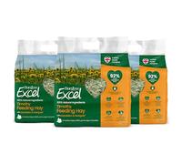 Burgess Excel Dandelion & Marigold Timothy Feeding Hay, 3kg - Dandelion & Marigold Feeding Hay for Rabbits, Guinea Pigs & Chinchillas - Dust Extracted (Pack of 3)