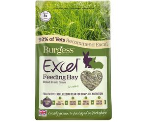 Burgess Excel Feeding Hay Dried Fresh Grass for Small Animals - 1kg