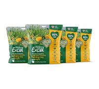 Burgess Excel Feeding Hay, Premium Long Stem Marigold Hay for Rabbits 4kg | Dust Extracted, Flower topped, Resealable Bag, For Small Animals