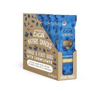 Burgess Excel Forage & Feast Bar With Cornflower, Nature Snacks, Delicious Flower Topped Hay Bars 300g. Healthy Treats for Rabbits, Guinea Pigs & Chinchillas (5 Packs of 60g)