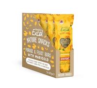 Burgess Excel Forage & Feast Bar With Marigold, Nature Snacks, Delicious Flower Topped Hay Bars 300g. Healthy Treats for Rabbits, Guinea Pigs & Chinchillas (5 Packs of 60g)