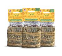 Burgess Excel Forage & Feast Mini Bale with Marigold, 300g - Mini Hay Bale Treat for Rabbits & Guinea Pigs - Natural Snack Topped with Marigold (Pack of 3)