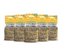 Burgess Excel Forage & Feast Mini Bale with Marigold, 500g - Mini Hay Bale Treat for Rabbits & Guinea Pigs - Natural Snack Topped with Marigold (Pack of 5)