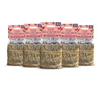 Burgess Excel Forage & Feast Mini Bale with Rosehip, 500g - Mini Hay Bale Treat for Rabbits & Guinea Pigs - Natural Snack Topped with Rosehip (Pack of 5)