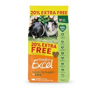 Burgess Excel Guinea Pig Food with Mint, 1.8kg - Guinea Pig Nuggets for Adult Guinea Pigs - High Fibre, Mint Guinea Pig Pellets