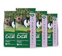 Burgess Excel Light Rabbit Food with Mint, 6kg - Weight Management Rabbit Nuggets - Pellets for Overweight Rabbits (Pack of 4)