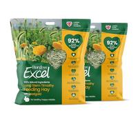 Burgess Excel Long Stem Timothy Feeding Hay with Marigold, 2kg - Marigold Feeding Hay for Rabbits - Dust Extracted (Pack of 2)