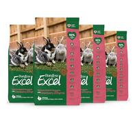 Burgess Excel Mature Rabbit Food with Cranberry & Thyme, 6kg - Senior Rabbit Nuggets - Pellets for Older Rabbits (Pack of 4)