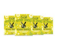 Burgess Excel Meadow Munchies Compressed Feeding Hay for Rabbits & Guinea Pigs, 4kg - Feeding Hay Chunks with Dandelion & Chamomile - High Fibre, Small Animal Boredom Breaker (Pack of 4)