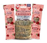 Burgess Excel Mixed Treat Rose Value Bundle, 220g - Mini Bale & Hay Bar Treats for Rabbits, Guinea Pigs & Chinchillas - Small Animal Hay Snack Bundle