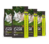 Burgess Excel Nature’s Blend Adult Rabbit Food with Hedgerow Herbs, 6kg - Rabbit Nuggets for Adult Rabbits - High Fibre, Hedgerow Herb Pellets (Pack of 4)