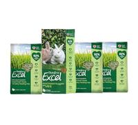 Burgess Excel Rabbit Food & Dried Fresh Grass Value Bundle - 3KG Nuggets & 3KG Dried Fresh Grass Feeding Hay for Adult Rabbits - Dust Extracted Hay & Mint Pellets