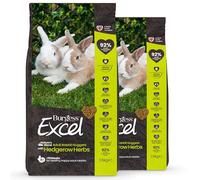 Burgess Excel Rabbit Food, Nature's Blend Adult Nuggets | Hedgerow Herb Pellets, Extra Tasty, Supports Digestion, High Fibre