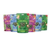 Burgess Excel Rabbit & Guinea Pig Treat Variety Bundle, 360g - Nature Snacks: Veg patch Bites, Fruity Feasts & Herby Hearts - Delicious Treats for Rabbits & Guinea Pigs (Mixed Multipack Pack of 6)
