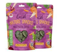 Burgess Excel Veg Patch Bites Rabbit & Guinea Pig Treats - 120g - Rabbit & Guinea Pig Baked Treats Made with Root Vegetables - High Fibre, Small Animal Snacks (Pack of 2)
