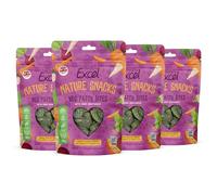 Burgess Excel Veg Patch Bites Rabbit & Guinea Pig Treats - 240g - Rabbit & Guinea Pig Baked Treats Made with Root Vegetables - High Fibre, Small Animal Snacks (Pack of 4)