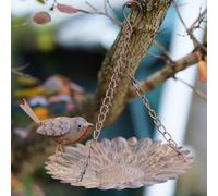 Burgess Hanging Robin Bird Feeder Metal Garden Ornament Outdoor Bath Decoration Robins British Bird Gift