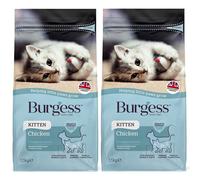 BURGESS KITTEN 1.5KG 3KG or 6KG junior dry chicken biscuits food bp mother feed