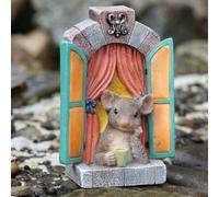 Burgess Mouse In Window Resin Statue Home Garden Door Mice Sculpture Outdoor Ornament Decoration British Hanging Animal Gift