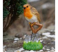 Burgess Resin Robin On Spade Statue Home Garden British Bird Sculpture Outdoor Ornament Robins Appear British Gift