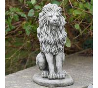 Burgess Upright Lion Stone Statue Outdoor Garden British Made Ornament