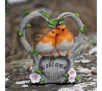 Burgess Welcome Robin Statue Home Garden British Robins Bird Sculpture Outdoor Ornament Robins Appear British Gift