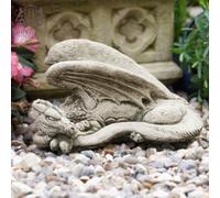 Burgess Winged Dragon Statue Stone Mythical Animal Welsh Celtic Garden Outdoor Ornament British Made Sculpture