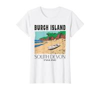Burgh Island South Devon England Value Graphic T-Shirt, Women, White, L