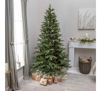 Burghley Artificial Green PE/PVC Spruce Christmas Tree 5FT, 6FT, 7FT (5FT)